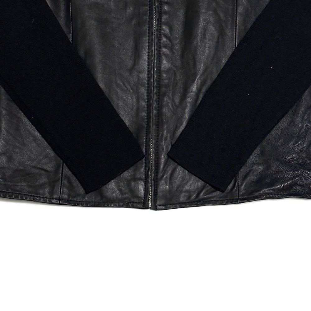 USED】00's Eddie Bauer Leather × Merino Wool Hy