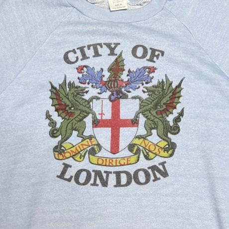 【USED】80's “CITY OF LONDON” Heraldic Crest Sweatshirt Made in England