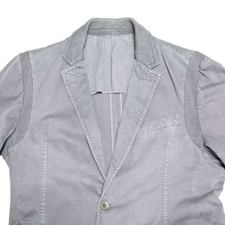 【USED】00's D&G DOLCE & GABBANA Washed Gray Cotton Tailored Jacket