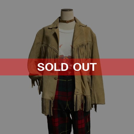 【USED】70'S PYPSE SUEDE FRINGE JACKET