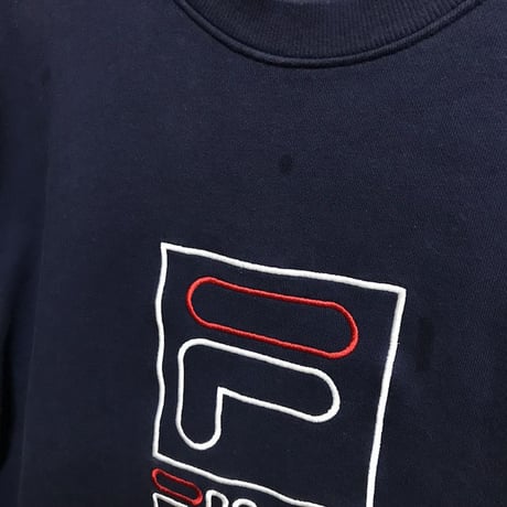 【USED】90'S  FILA EMBROIDERY LOGO SWEATSHIRT