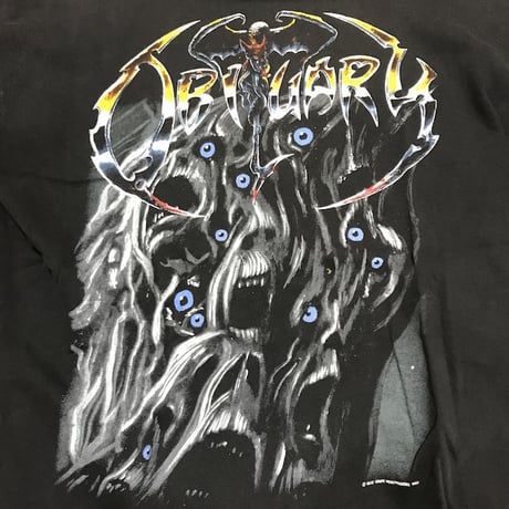 【USED】90'S OBITUARY T-SHIRT