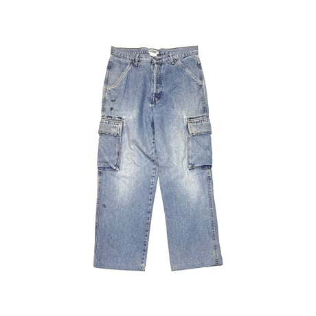 【USED】90's GUESS Wide Straight Fit Denim Cargo Pants