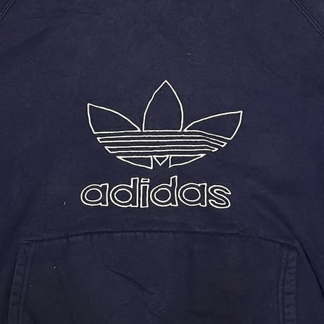 【USED】90'S ADIDAS TREFOIL EMBROIDERY HOODIE