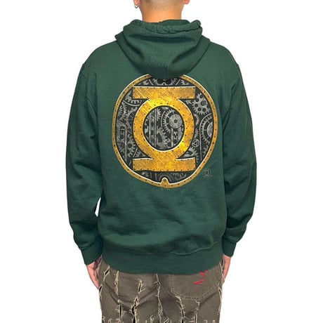 【USED】00's DC COMICS Green Lantern STEAM PUNK LOGO ZIP PARKA