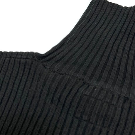 【USED】90'S TOMMY HILFIGER  TURTLENECK RIB COTTON KNIT SWEATER