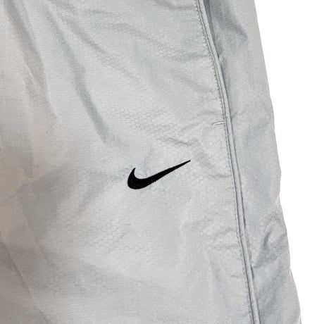 【USED】00'S NIKE HEXAGON RIPSTOP CLIMA-FIT PANTS SILVER GRAY