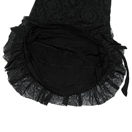 【USED】00's DPM by Depech Mod BLACK LACE DRESS