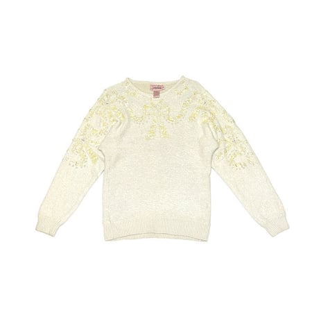 【USED】90'S Jaclyn Smith SEQUIN RIBBON KNIT SWEATER