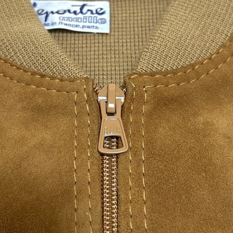 【USED】70'S LEPOUTRE MAILLE LEATHER × WOOL BLOUSON