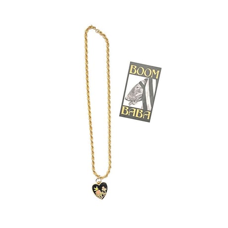 【BOOMBABA BOUTIQUE】Vintage bird and flower inside heart necklace