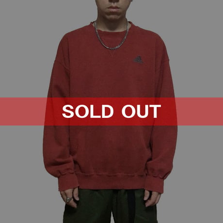 【USED】90'S ADIDAS SWEATSHIRT REDDISH BROWN