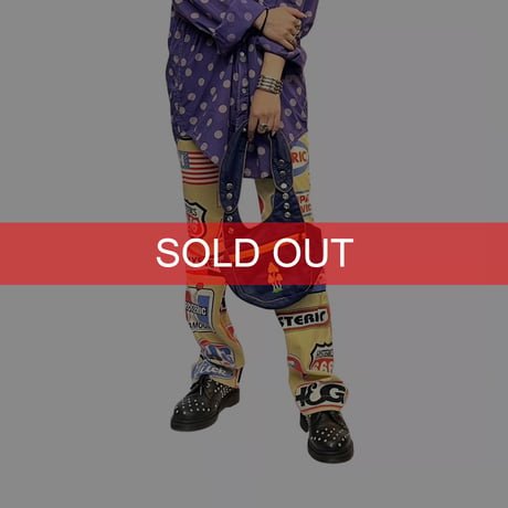 【USED】80's-90's NEPAL RAVE BODY BAG with MUSHROOM EMBROIDERY