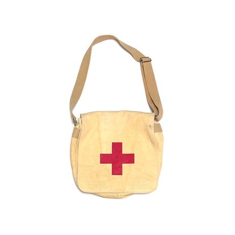【USED】00's D&G Dolce & Gabbana Military Medic Messenger Bag ITTIERRE Made