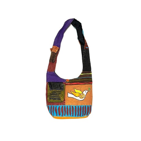 【DEAD STOCK】HIPPIE HOBO SHOULDER BAG OCHER