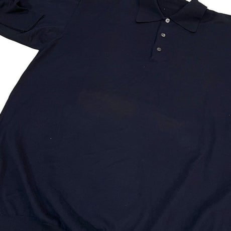 【USED】90'S VALENTINO GARAVANI COTTON KNIT L/S POLO SHIRT
