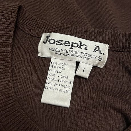 【USED】80'S Joseph A. KNIT VEST BROWN