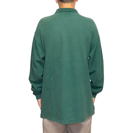 【USED】90's OLD GAP Classic Rugby Pullover Forest Green