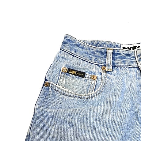 【USED】90'S DKNY JEANS DAMAGED DENIM PANTS