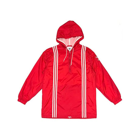 【USED】90'S ADIDAS OVERSIZED HALF-ZIP NYLON PULLOVER JACKET