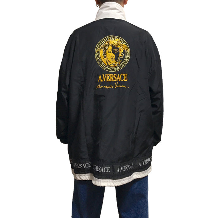 USED】90'S A.VERSACE NYLON TRACK JACKET | KONBINI