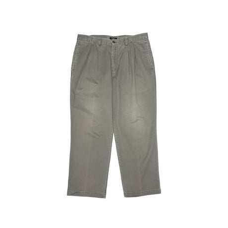 【USED】90's DOCKERS Two Tuck Wide Chino Pants Faded Gray Made in USA