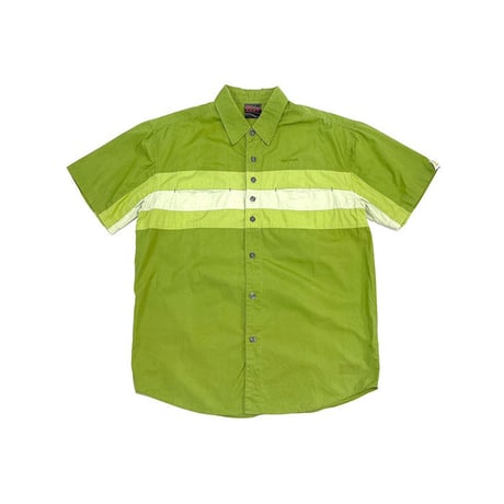 【USED】00'S VANS SWITCHING S/S SHIRT GREEN