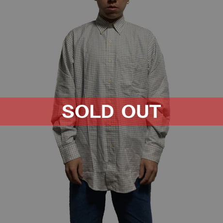 【USED】90'S RALPH LAUREN LATTICE CHECK B.D SHIRT