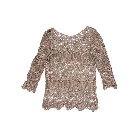 【USED】00's maurices CROCHET COTTON KNIT TOP