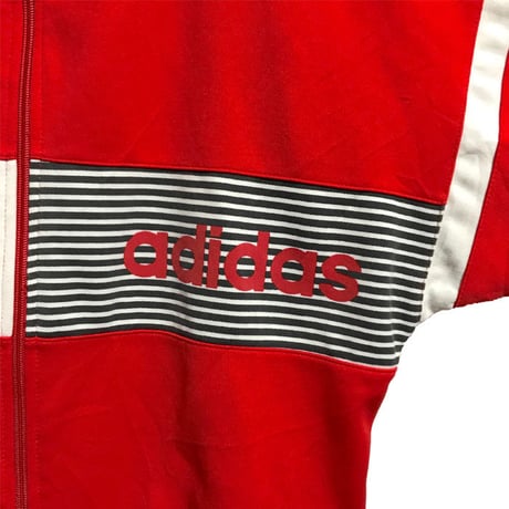【USED】80'S ADIDAS OLD TRACK JACKET RED × WHITE
