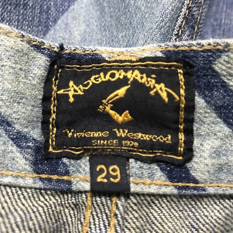 【USED】90'S  ANGLOMANIA LOGO DENIM PANTS