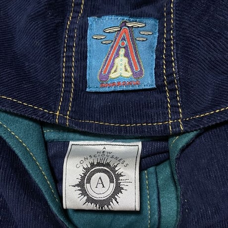 【USED】90'S ANARCHIC ADJUSTMENT CORDUROY ANORAK JACKET "SubBase" NAVY