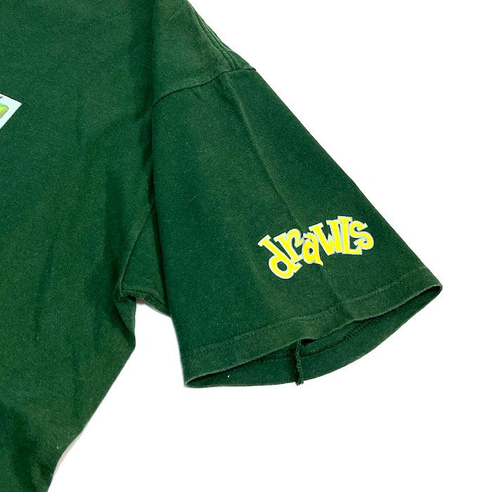USED】90'S DRAWLS T-SHIRT GREEN | KONBINI USED】90'S DRAWLS T-SHIRT GREEN | KONBINI