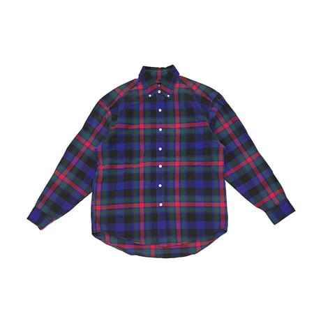 【USED】90's OLD GAP CHECK B.D SHIRT BLUE×GREEN×RED