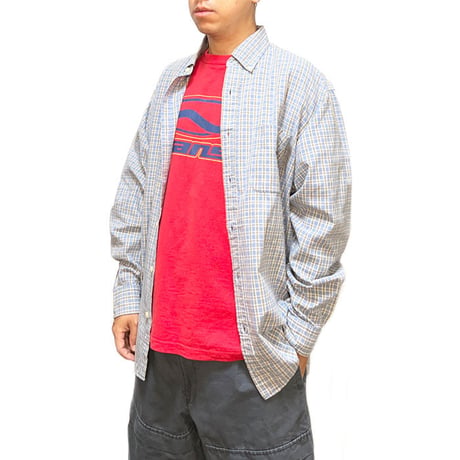 【USED】90'S-00'S J.CREW CHECK B.D.SHIRT