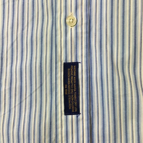 【USED】90'S TOMMY HILFIGER OVERSIZED  DOUBLE CUFFS STRIPE SHIRT