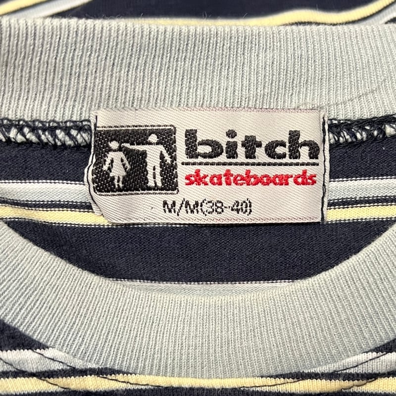 USED】90's bitch skateboards BORDER T-SHIRT | K