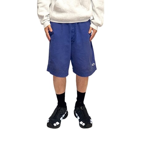 【USED】00's Oakley Software Zig-Zag Oval Logo Shorts Royal Blue
