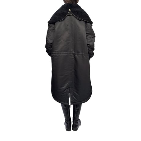 【USED】90's JPG Jean’s by Gaultier Hybrid N-3B × Fishtail Mods Coat Black