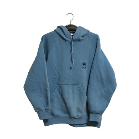 【USED】90'S FILA HOODIE DUSTY BLUE