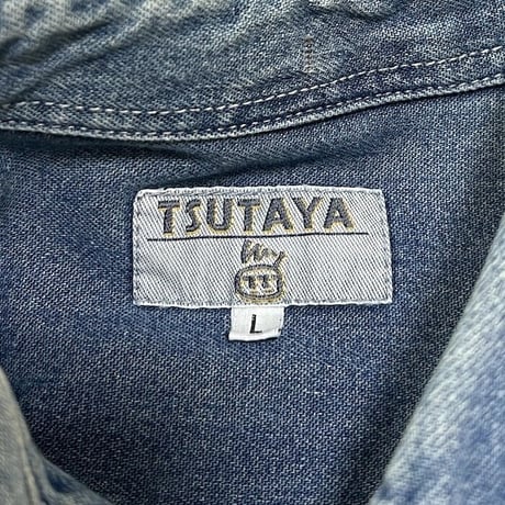 【USED】90'S TSUTAYA STAFF DENIM SHIRT