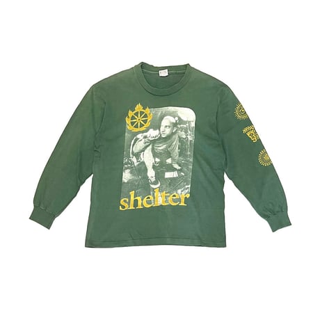 【USED】90's shelter TEXT22 L/S T-SHIRT
