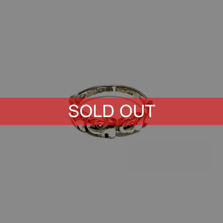 【USED】Vintage Sterling Silver Elephant Band Ring