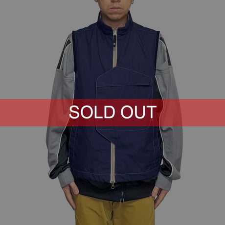 【USED】00's ARMANI JEANS MODULAR POCKET VEST