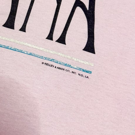 【USED】80's LOUISIANA Magnolia T-shirt Baby Pink