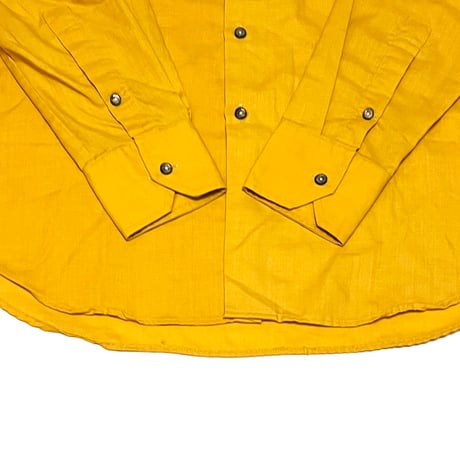 【USED】70's Viyella House TERYLENE × COTTON SHIRT MUSTARD YELLOW