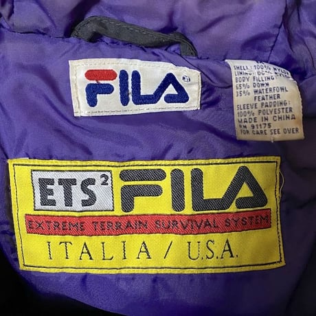 【USED】90'S  FILA HOODED DOWN JACKET
