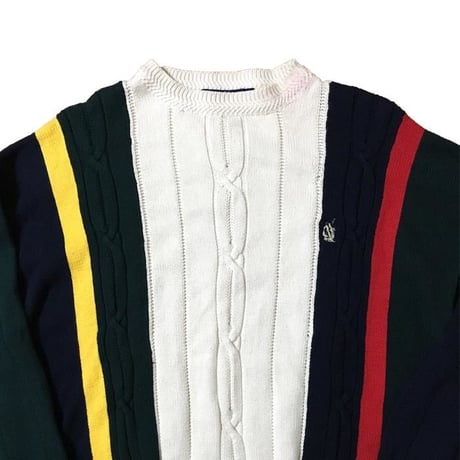 【USED】90'S NAUTICA COTTON KNIT SWEATER
