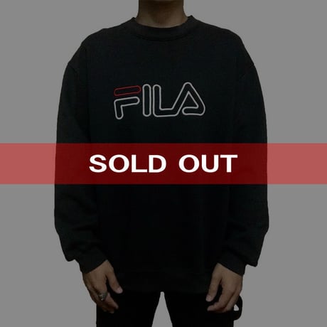 【USED】90'S FILA EMBROIDERY LOGO SEATSHIRT