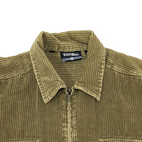 【USED】90'S POINT ZERO CORDUROY ZIP SHIRT